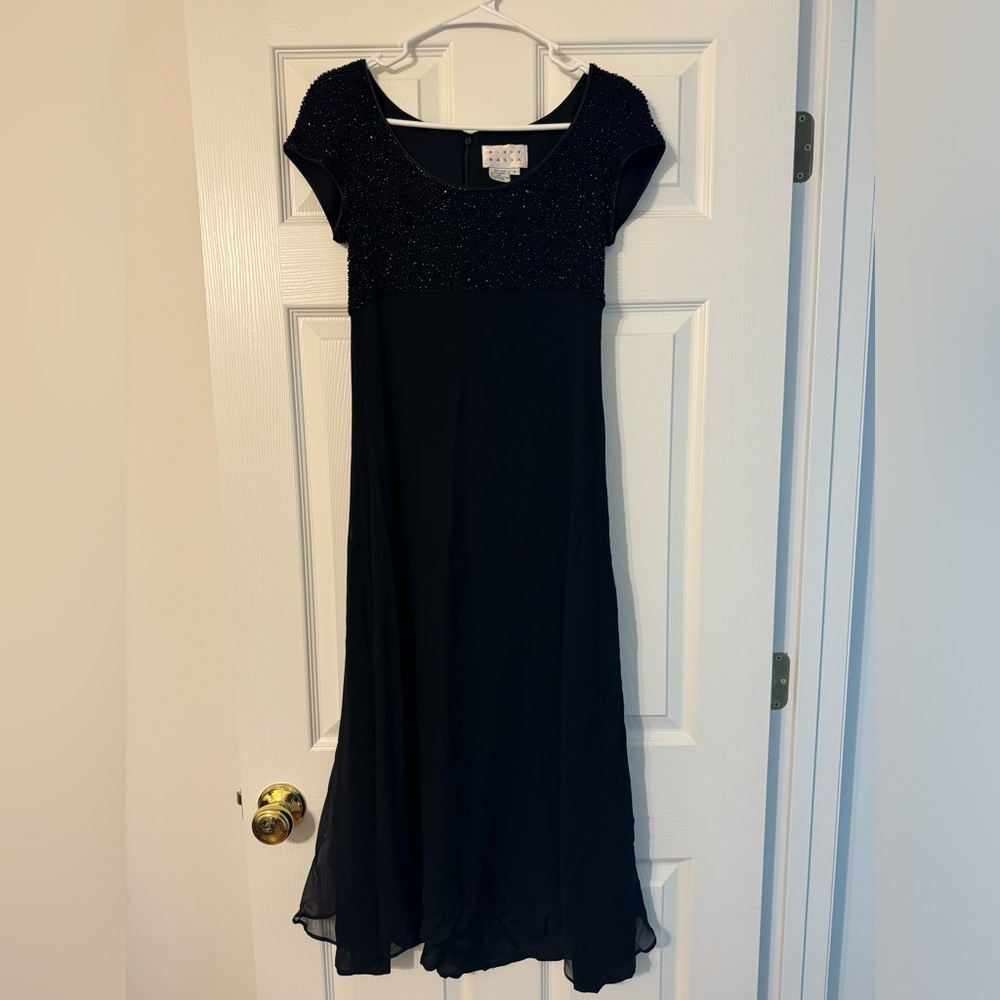Vintage Bieff Basix Silk Beaded Gown
